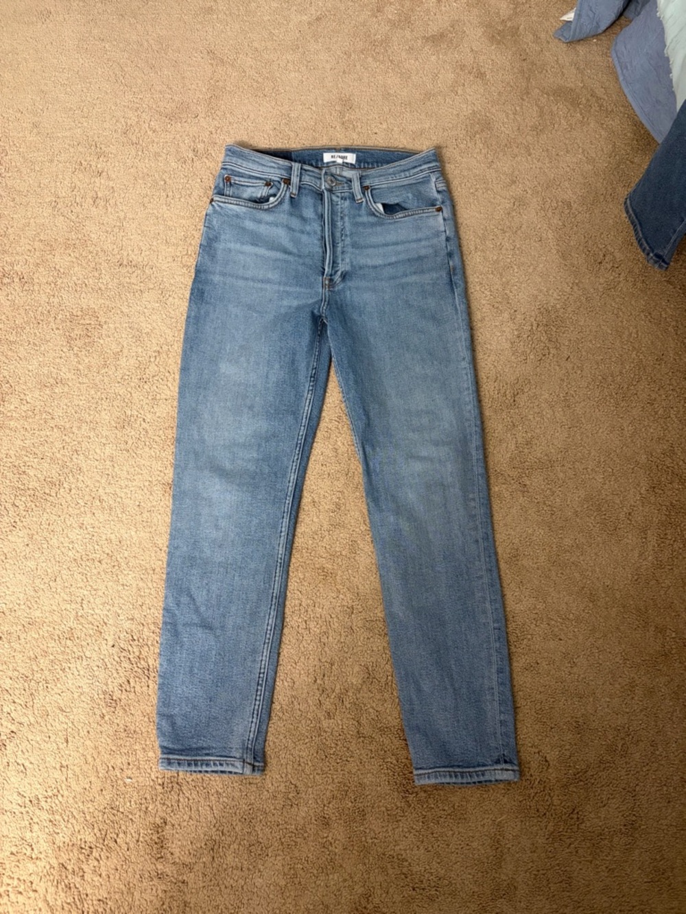 RE/DONE Originals 90's High Rise Ankle Crop Jeans Size 28